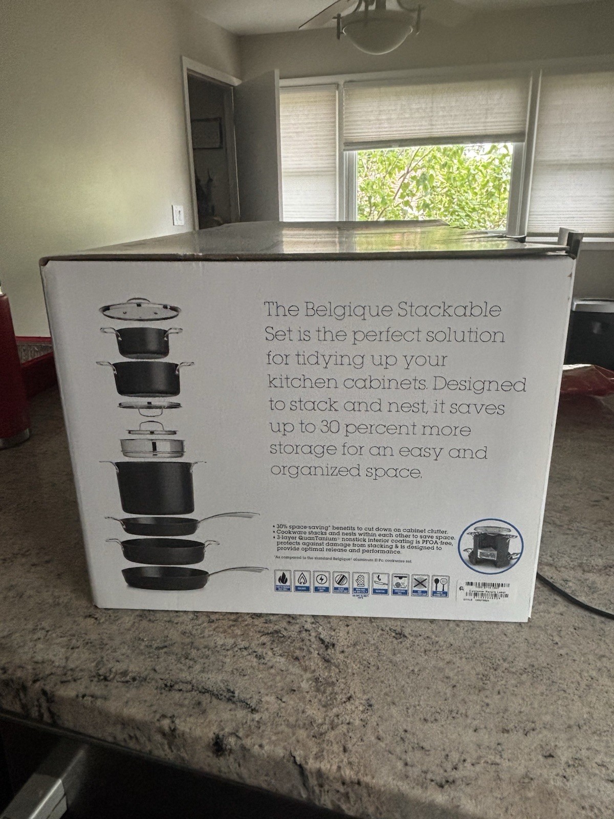 Belgique 10 Pc. Nonstick Hard Anodized Cookware Stackable Pots and Pans