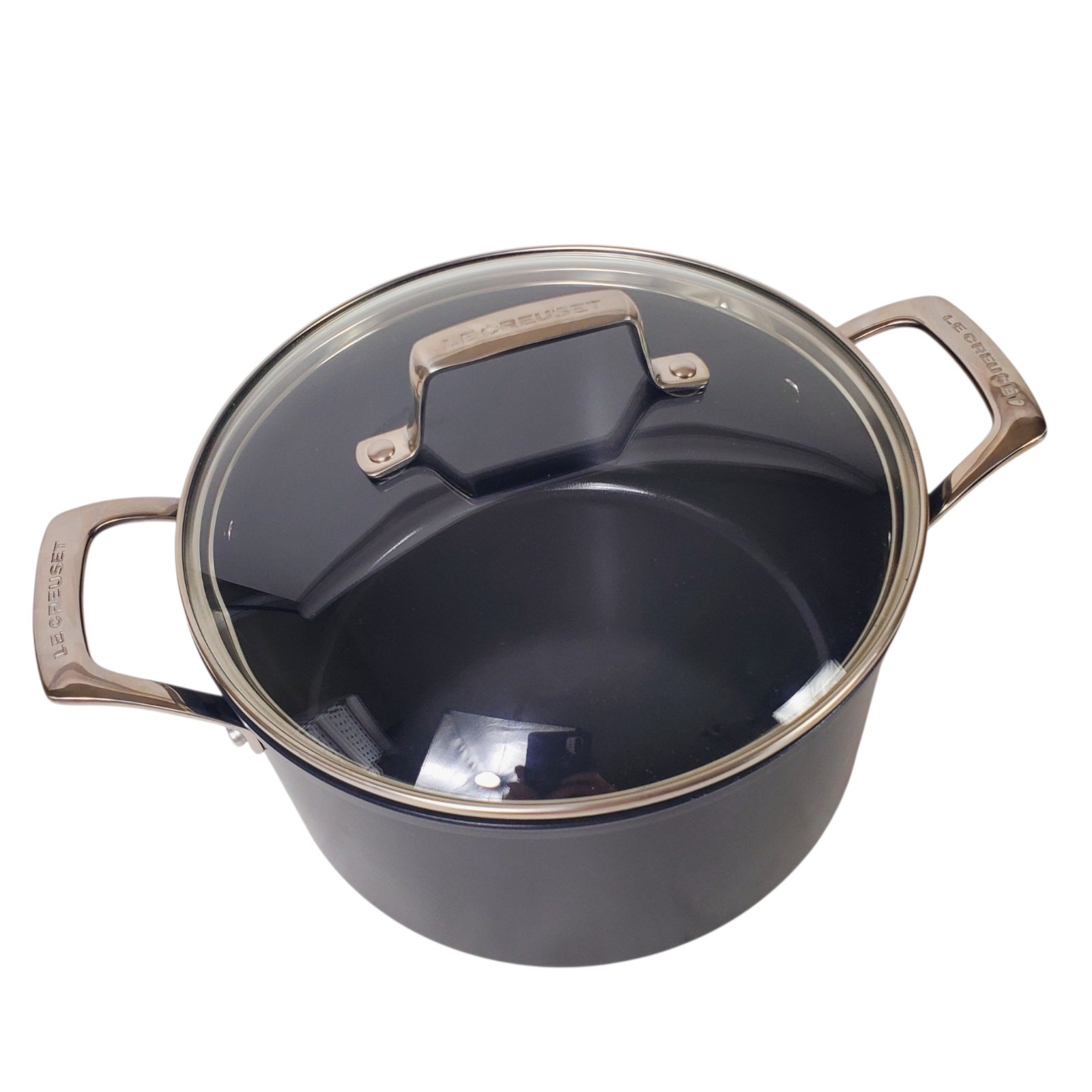 Le Creuset Toughened Nonstick 6.3 QT Deep Casserole/Stockpot w/ Lid Scuffs