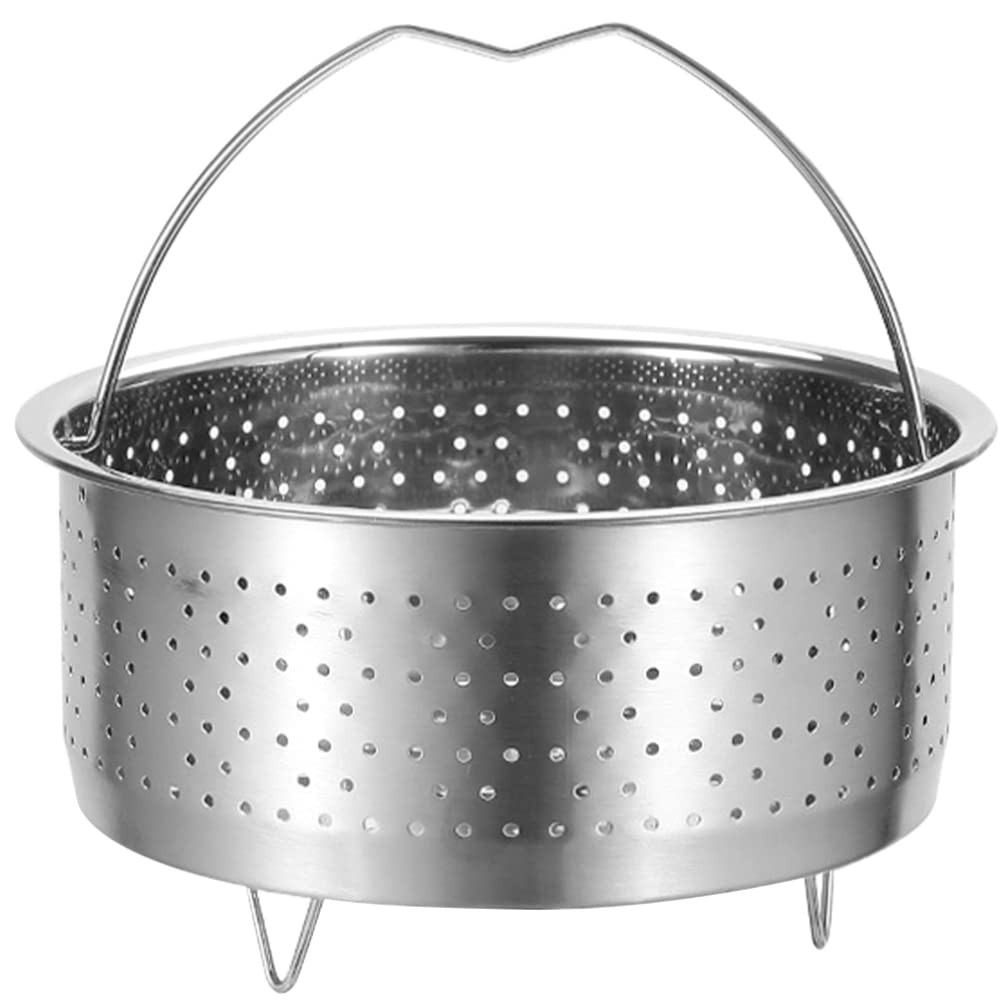 6.88 Inch Multi-Use Vegetable Steamer Basket with Even Drain Holes for Rice D…