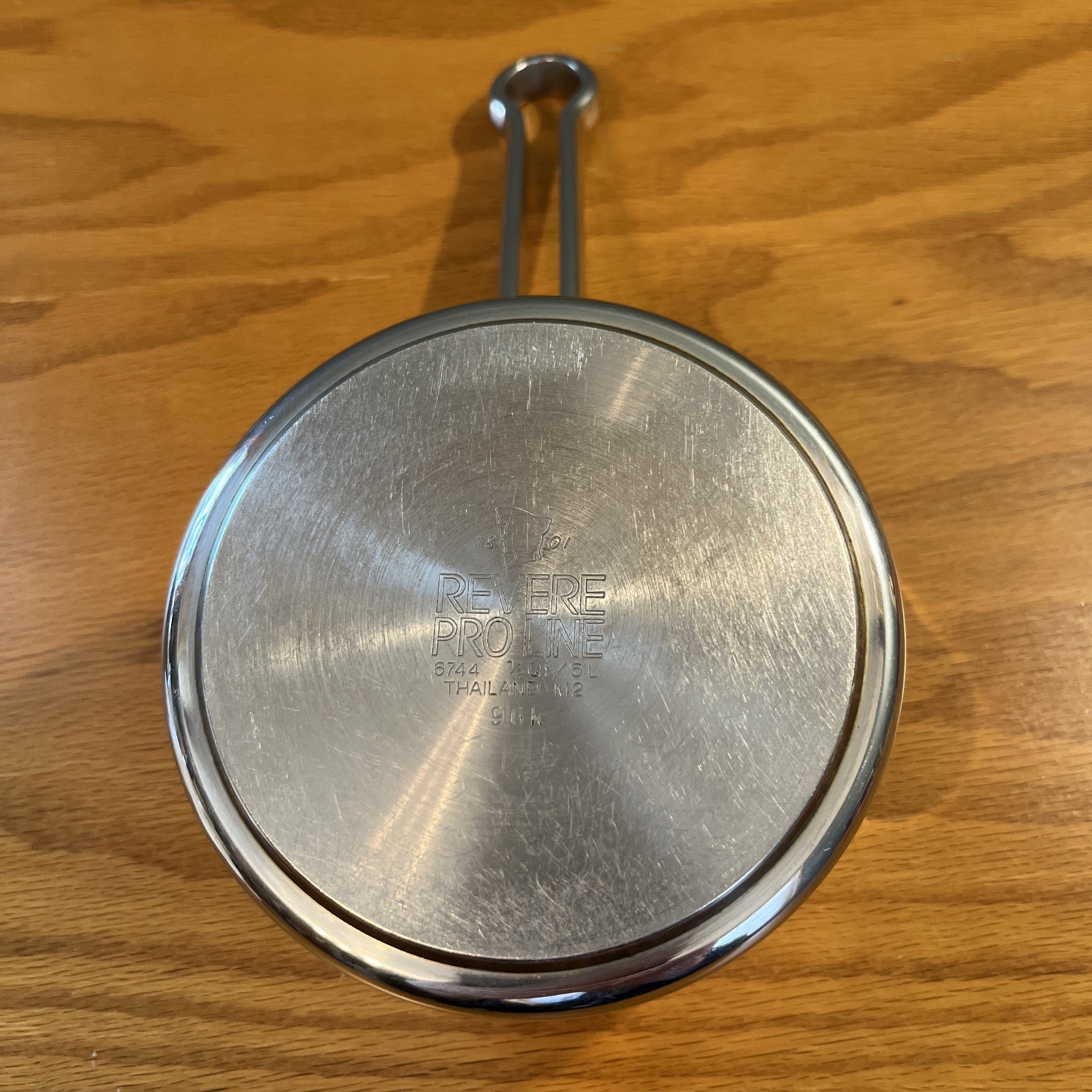 Revere Ware Pro Line Copper Core Stainless 1/2 Qt Double Spout Saucepan Pot 6744