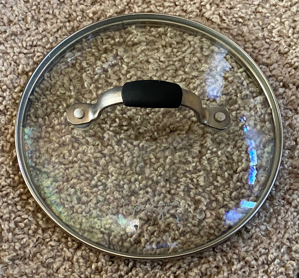 NEW CALPHALON GLASS REPLACEMENT LID 6 5/8″ Inner Rim 7 1/8 Outer Edge