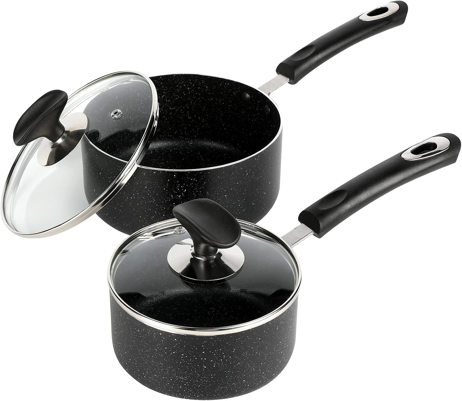 Nonstick Saucepan Set – 1 Quart and 2 Quart,Ultra Non Stick Sauce Pan Small Pot
