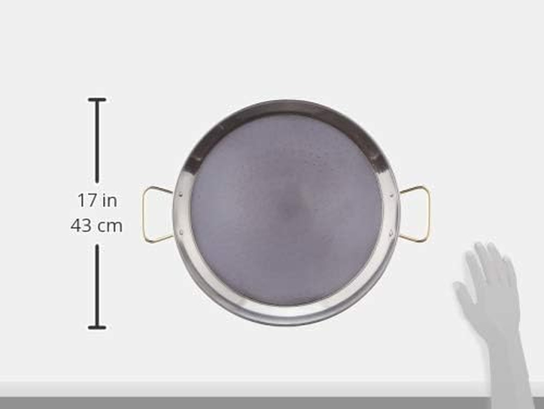 16-Inch Stainless Steel Paella Pan – Perfect for Delicious Spanish Dishes