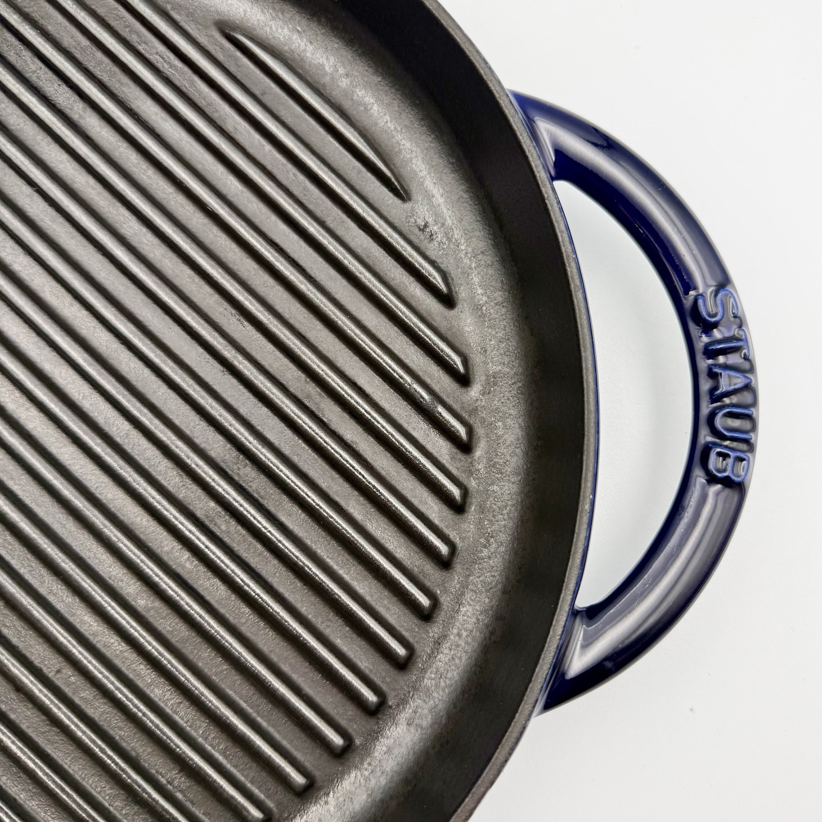 Staub #26 Dark Blue 10” Double Handle Pure Grill Pan Made in France