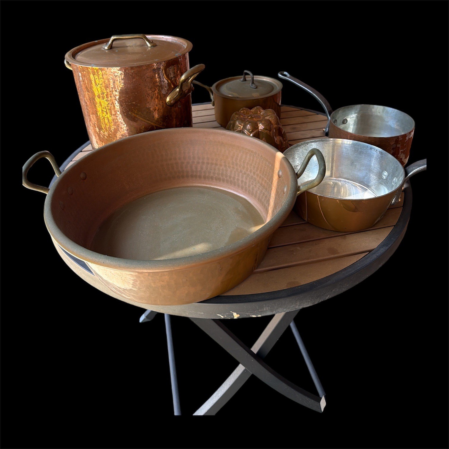 Set of 6 Genuine Mauviel 1830 Copper Cookware Pieces Made in France