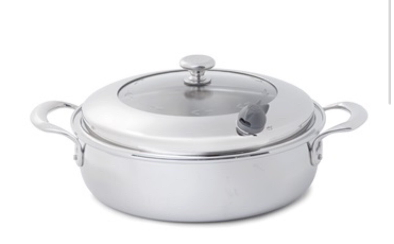 VIDA SANA®5-PLY STAINLESS STEEL COOKWARE 14″ Skillet 5558 FACTORY SEALED $299.95