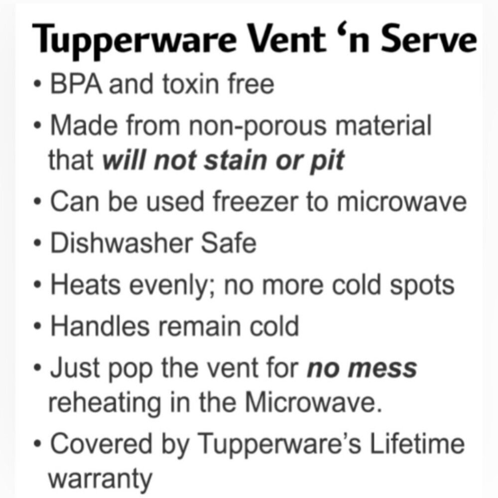 Tupperware Vent N Serve Divided Dish – NEW – Blue – Microwave/Freezer