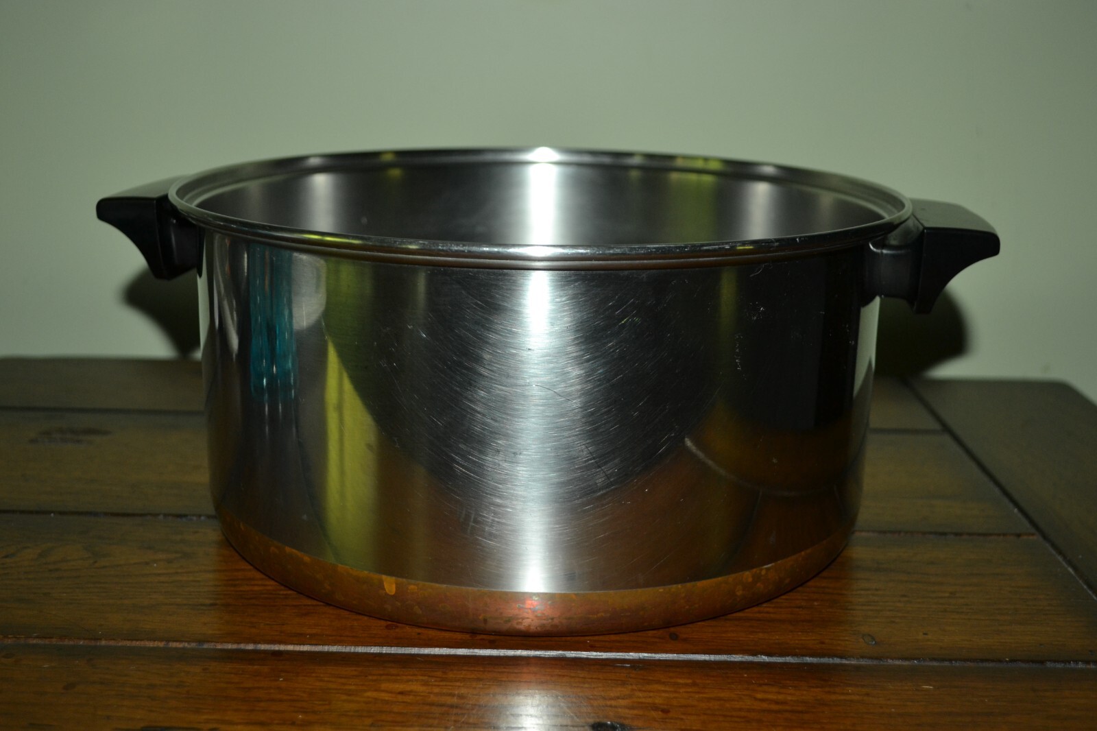 REVERE WARE 6 QUART STOCKPOT 89f POT COPPER CLAD USA STAINLESS NO LID