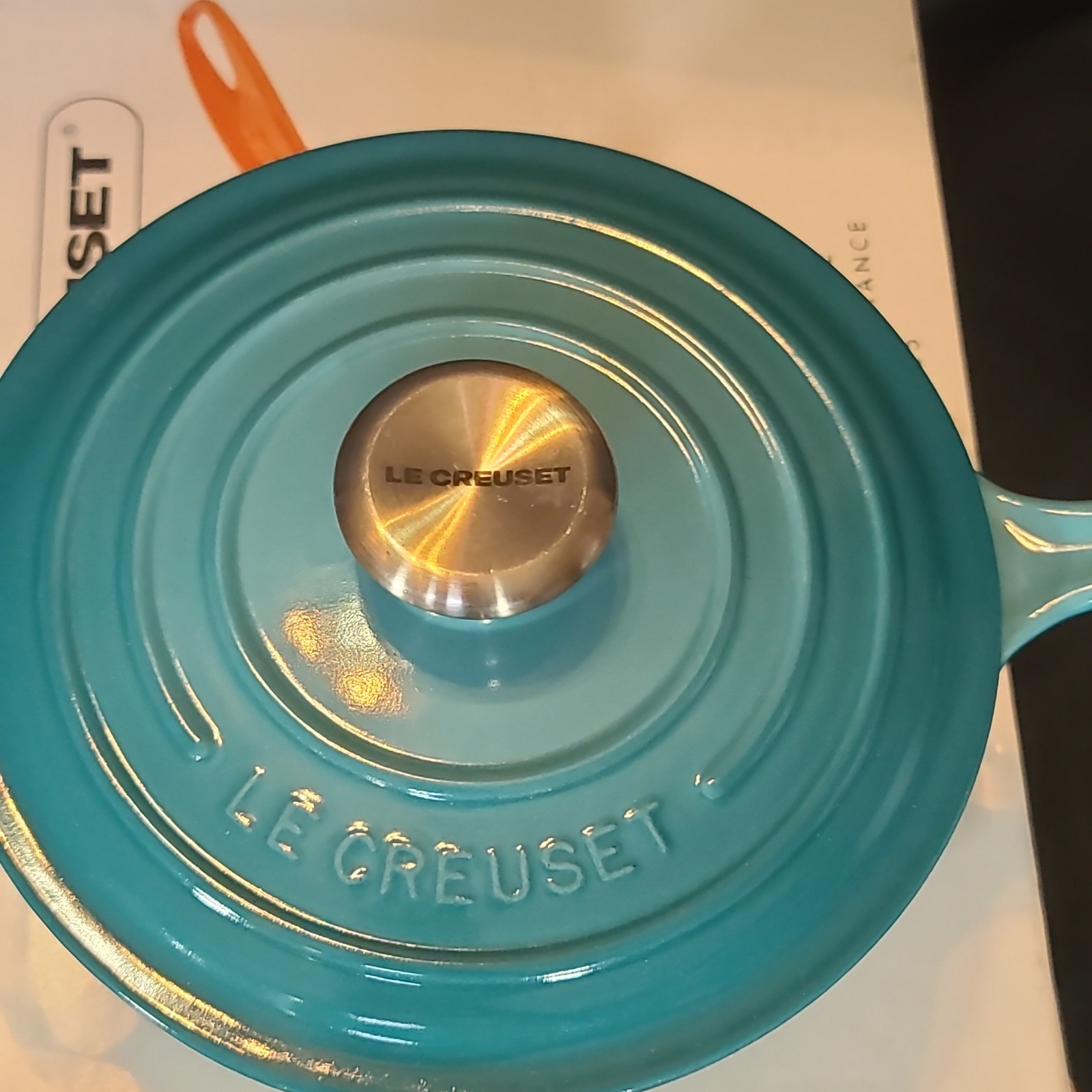 Le Creuset Signature Cast Iron 2.25 Quart Saucepan in Caribben Teal