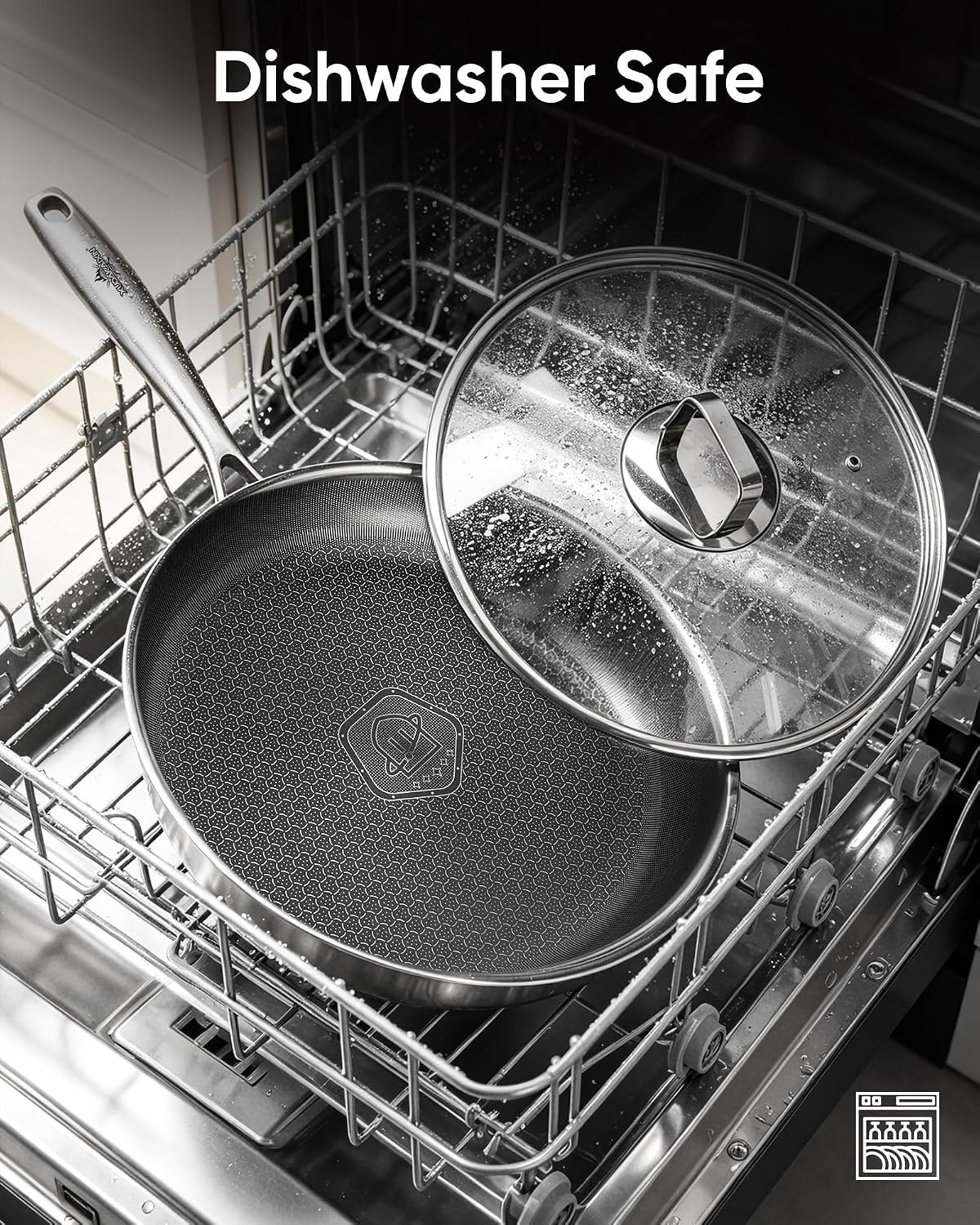 12″ Titanium Pans for Cooking,non-stick,Dishwasher safe | PFAS/PFOA/PTFE-Free,ea