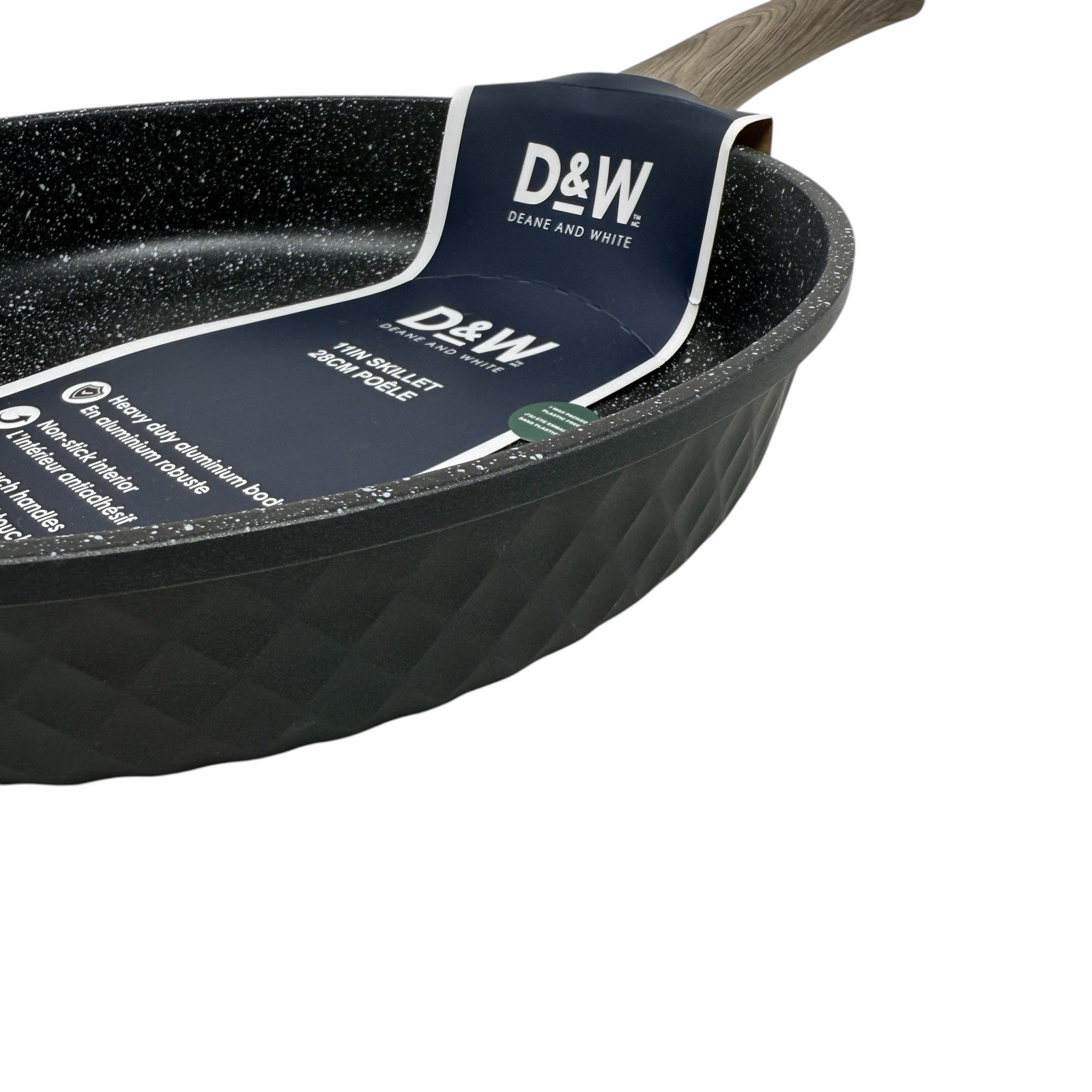 D&W Frying Pan Nonstick Skillet Premium Quality Kitchen Cookware 11 inch Gray