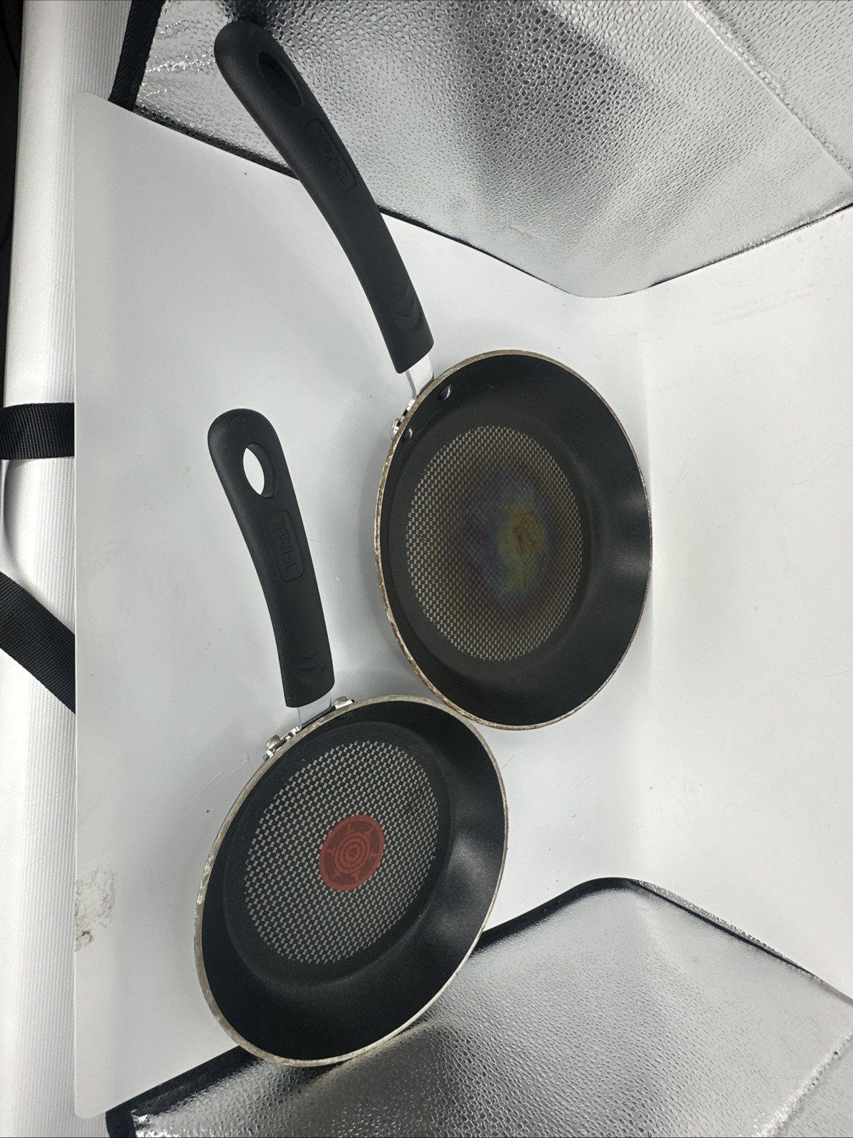 T-Fal Frying Pan Set 10 & 8 Inch Pans Non-Stick Black