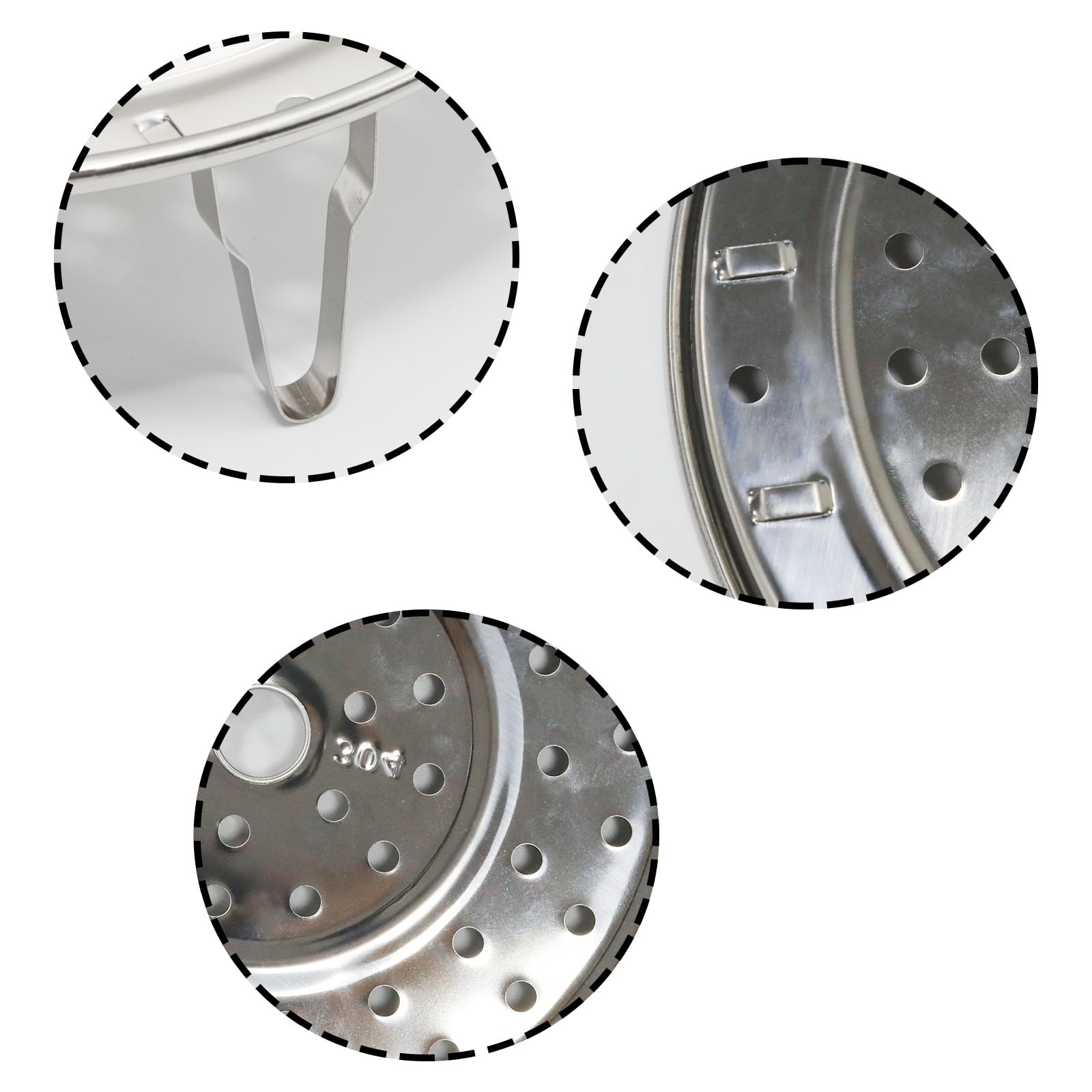 8.66 /22cm Stainless Steel Steaming Rack, Multifunction Steam Basket with Rem…