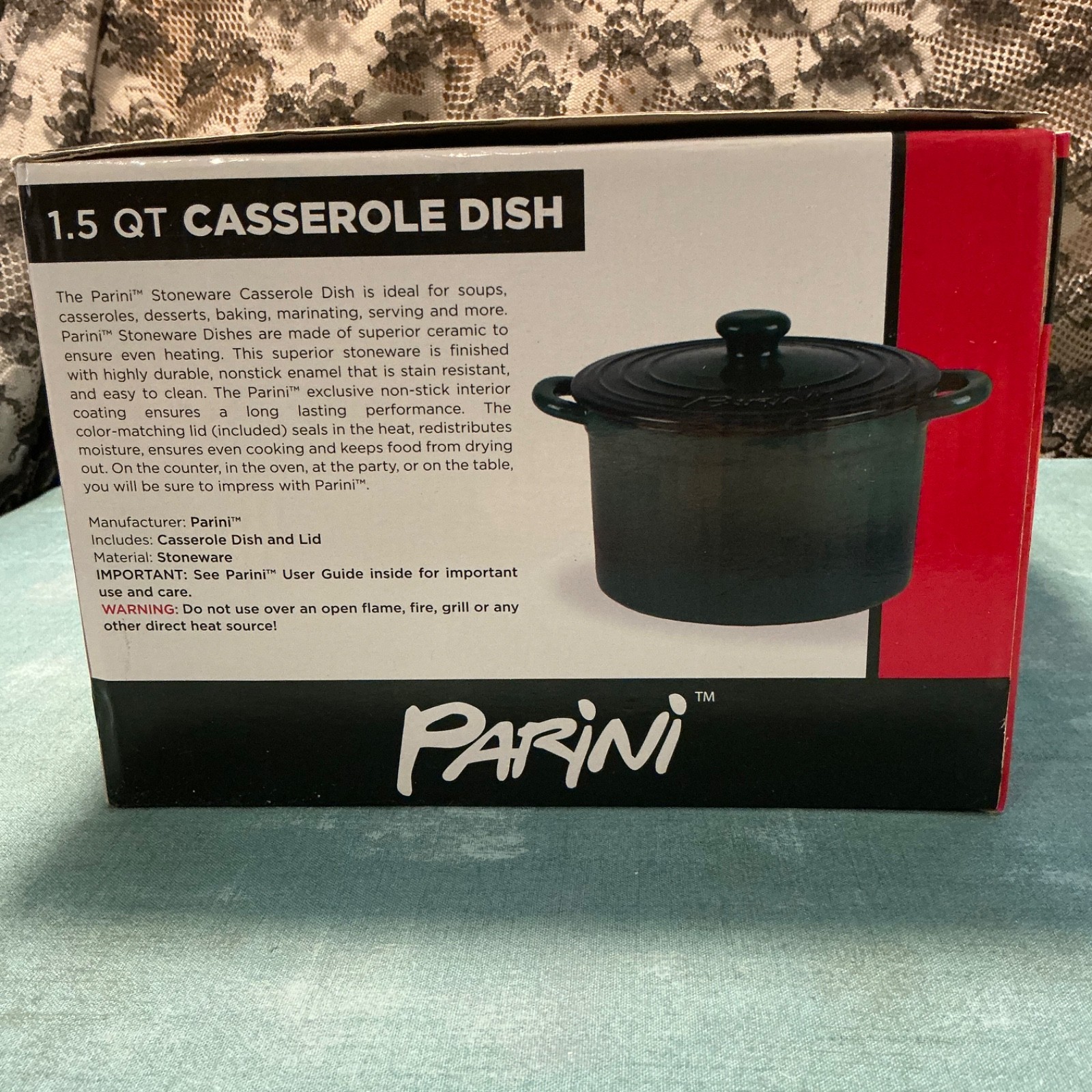 PARINI 1.5 Quart Casserole Dish Oven Bakeware – NEW IN BOX – Fast Ship