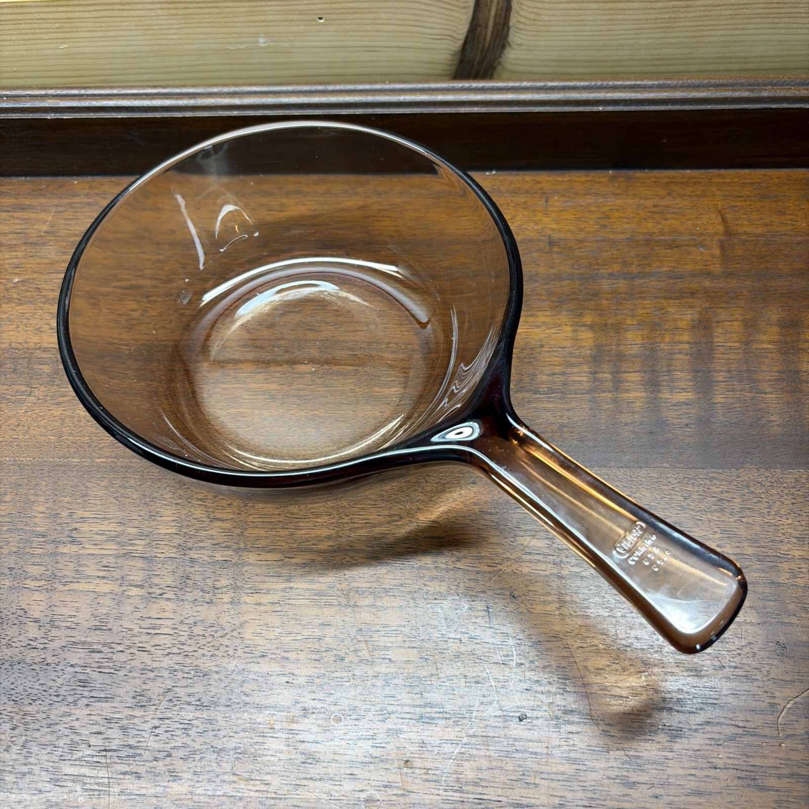 Pyrex Corning Vision Ware AMBER Brown Glass .5 L Small Sauce Pan Pot – No Lid