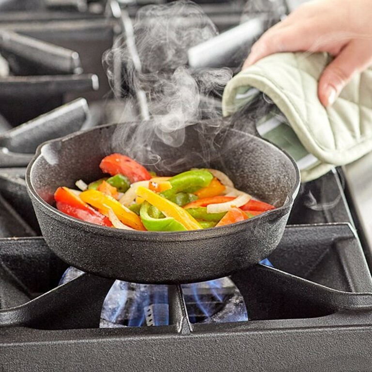 7.5″ Round Cast Iron Frying Pan / Skillet with Handle (4 Skillets) by MyXOHome