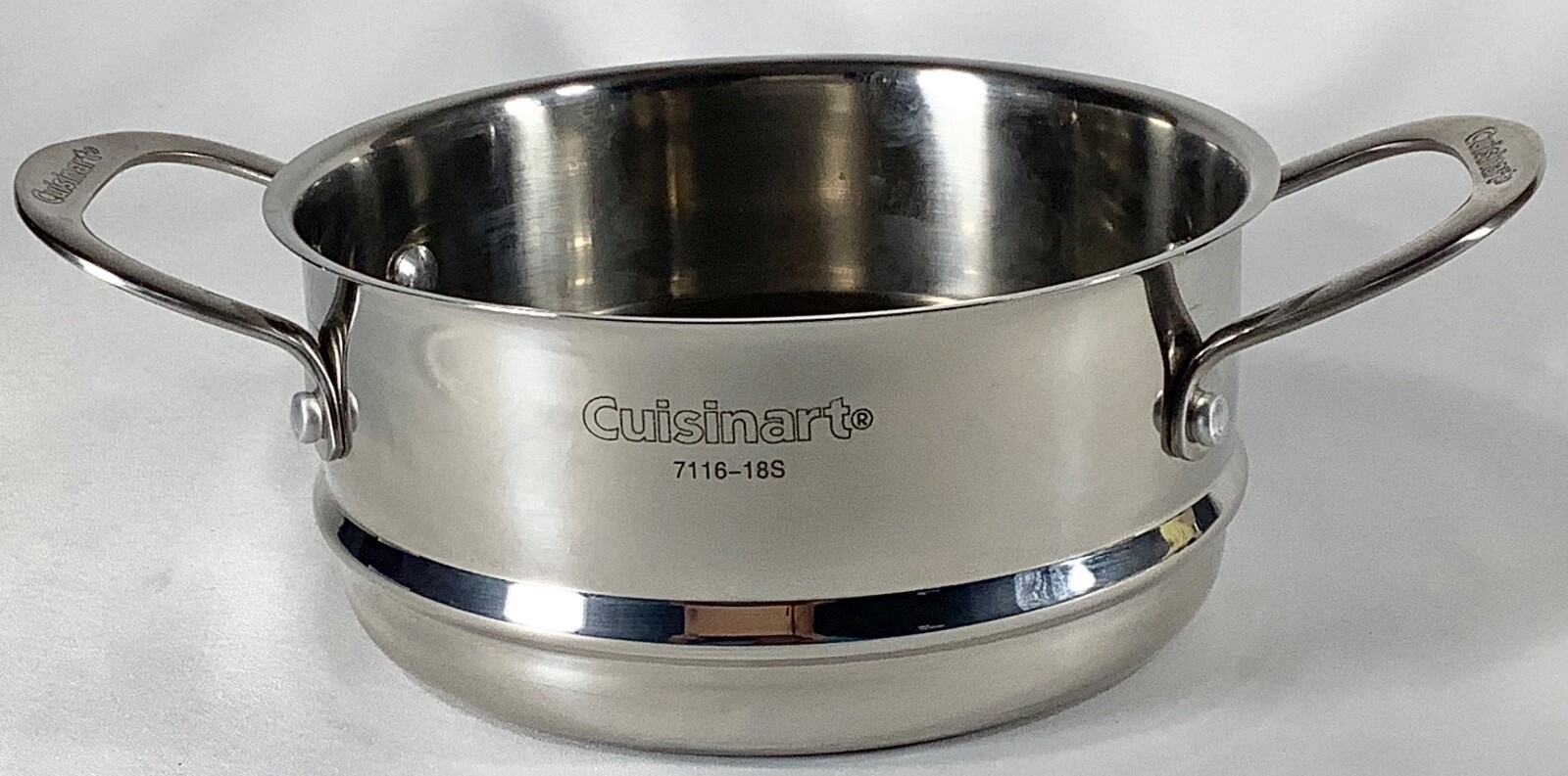Cuisinart Steamer Basket Insert Pot 7.5 Inch Stainless Steel w Handles 89116-18s
