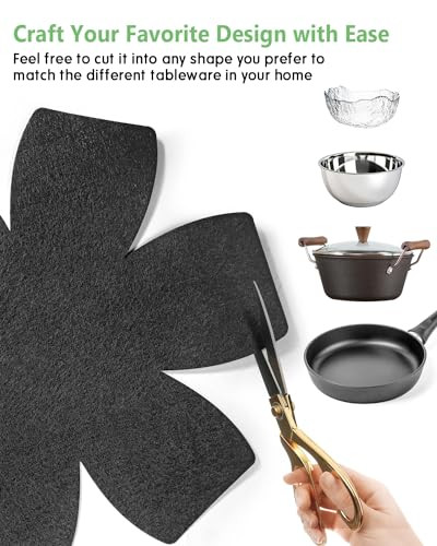 Felt Pot and Pan Protectors – Set of 6 and 3 Different Sizes Felt Pan