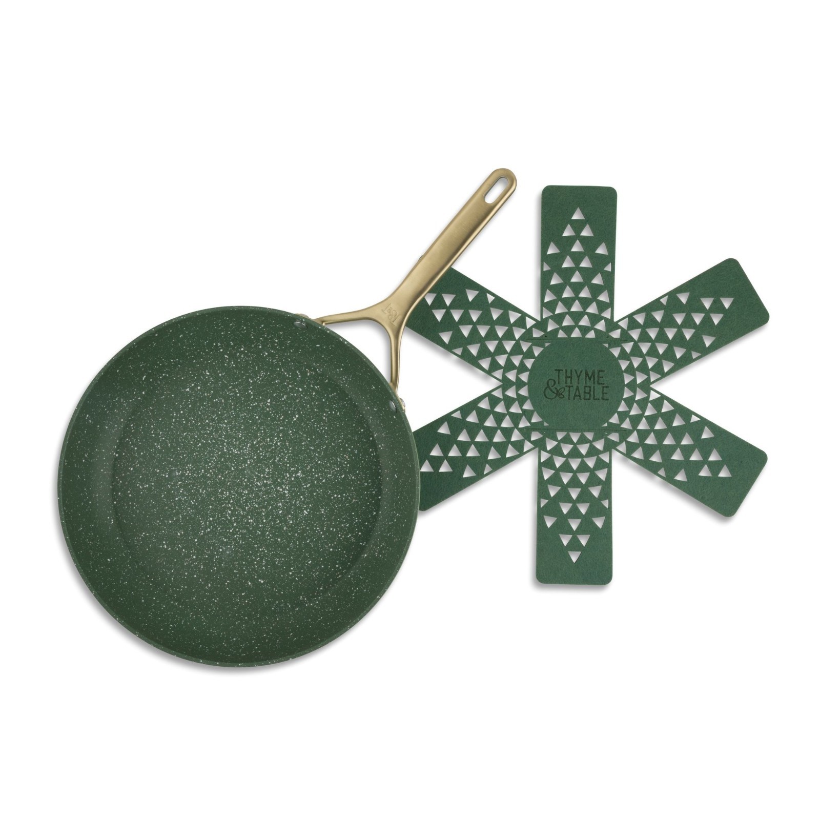 Thyme & Table 12″ Non-Stick Supreme Fry Pan – Olive