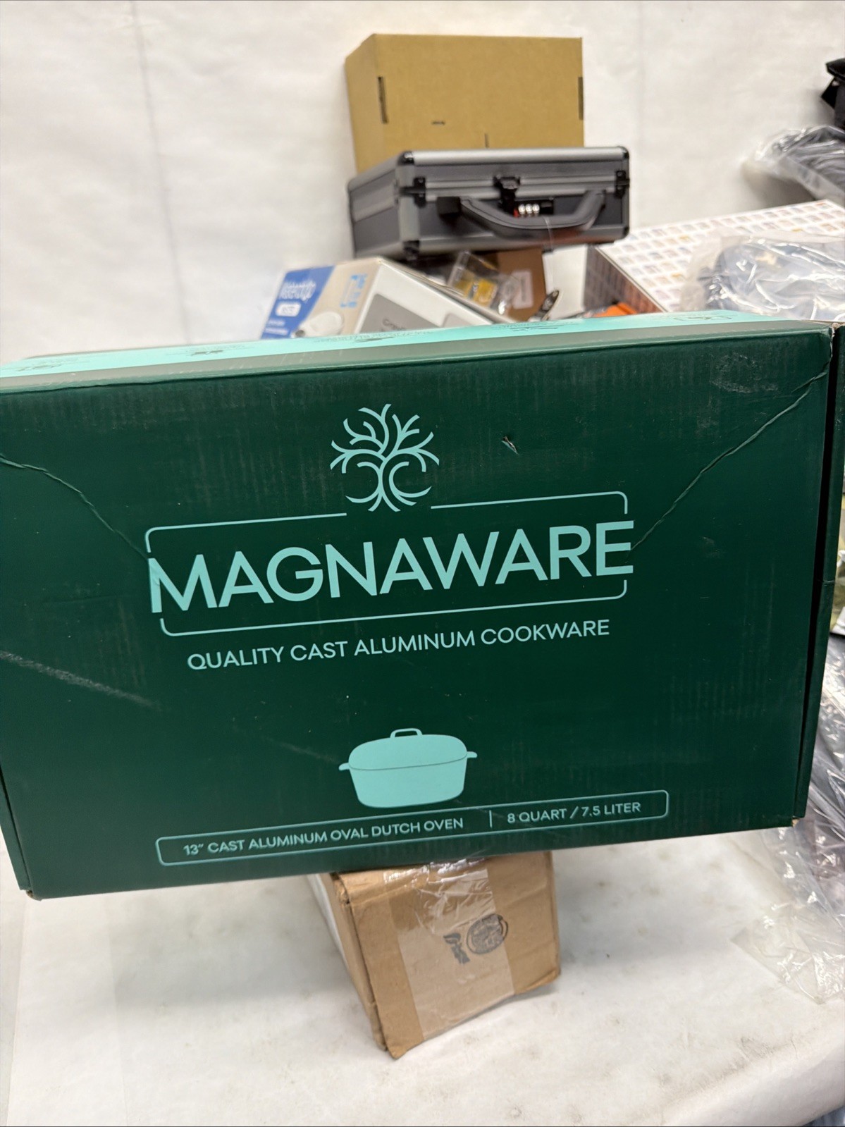 13” MAGNAWARE Quality Cast Aluminum Oval Dutch Oven – Lightweight Cajun Cookware