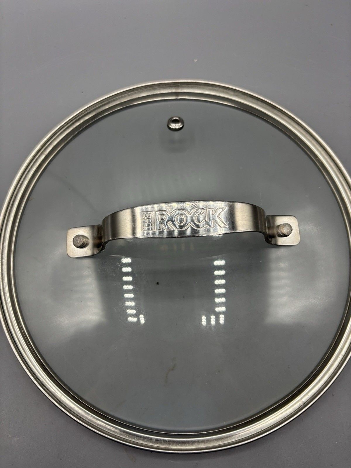 The Rock Tempered Glass Lid Rim to Rim 8.5″ Replacement Stainless Rim