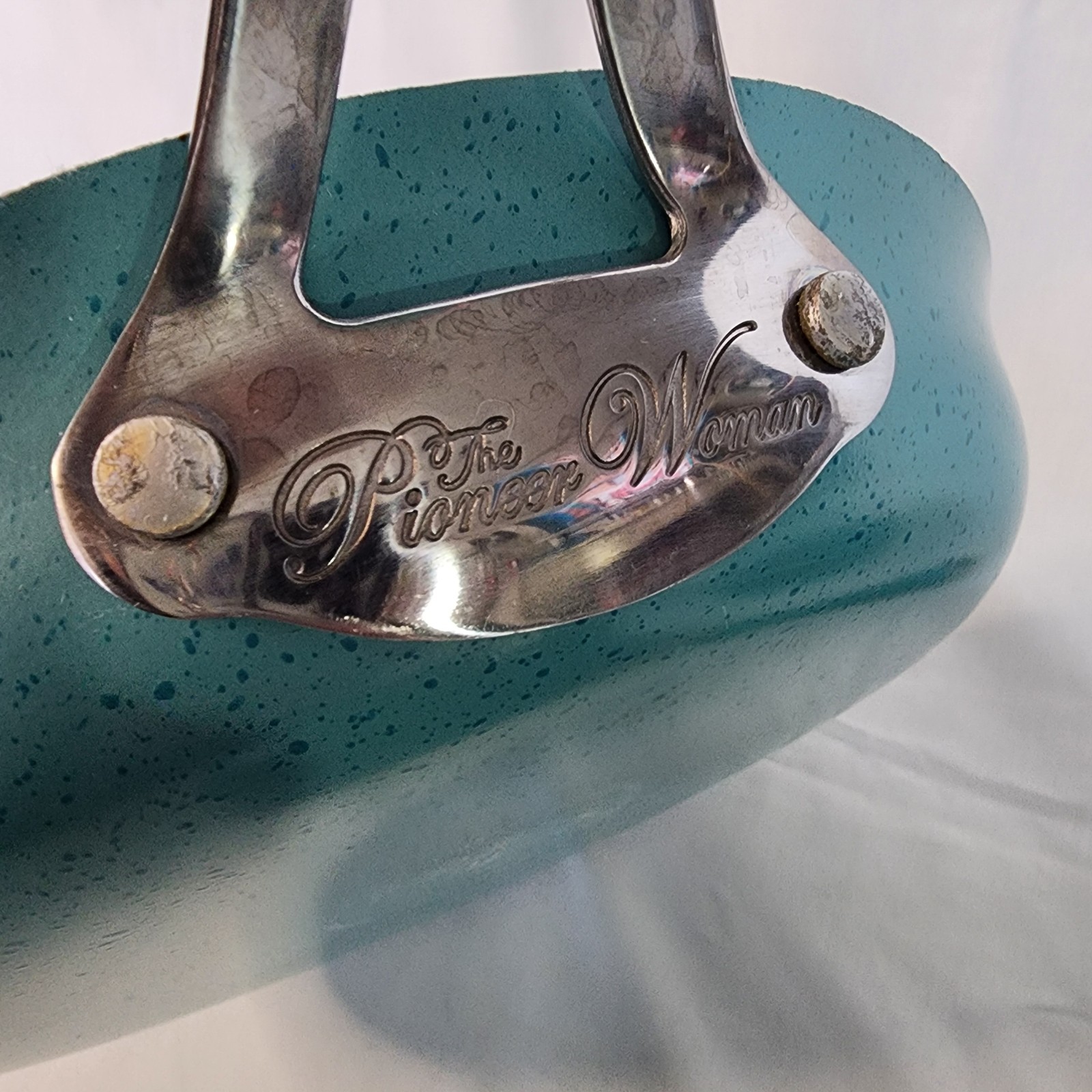 Pioneer Woman KEEPSAKE TEAL Speckled Enamel Aluminum Cookware Set