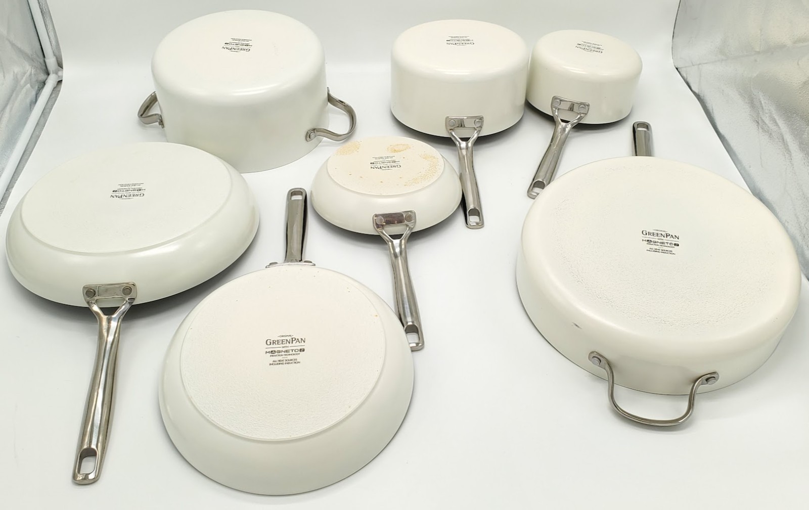 GreenPan Eras Ceramic Non-Stick 11-piece Cookware Set White