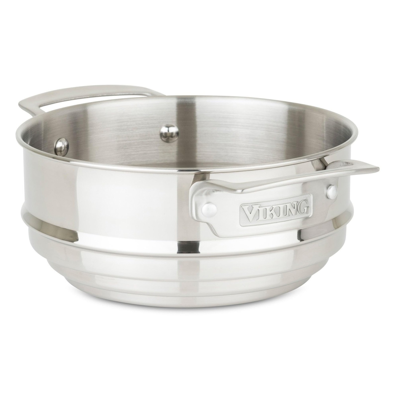 Viking Culinary Stainless Steel Universal Steamer Insert and Colander, Fits 2-4