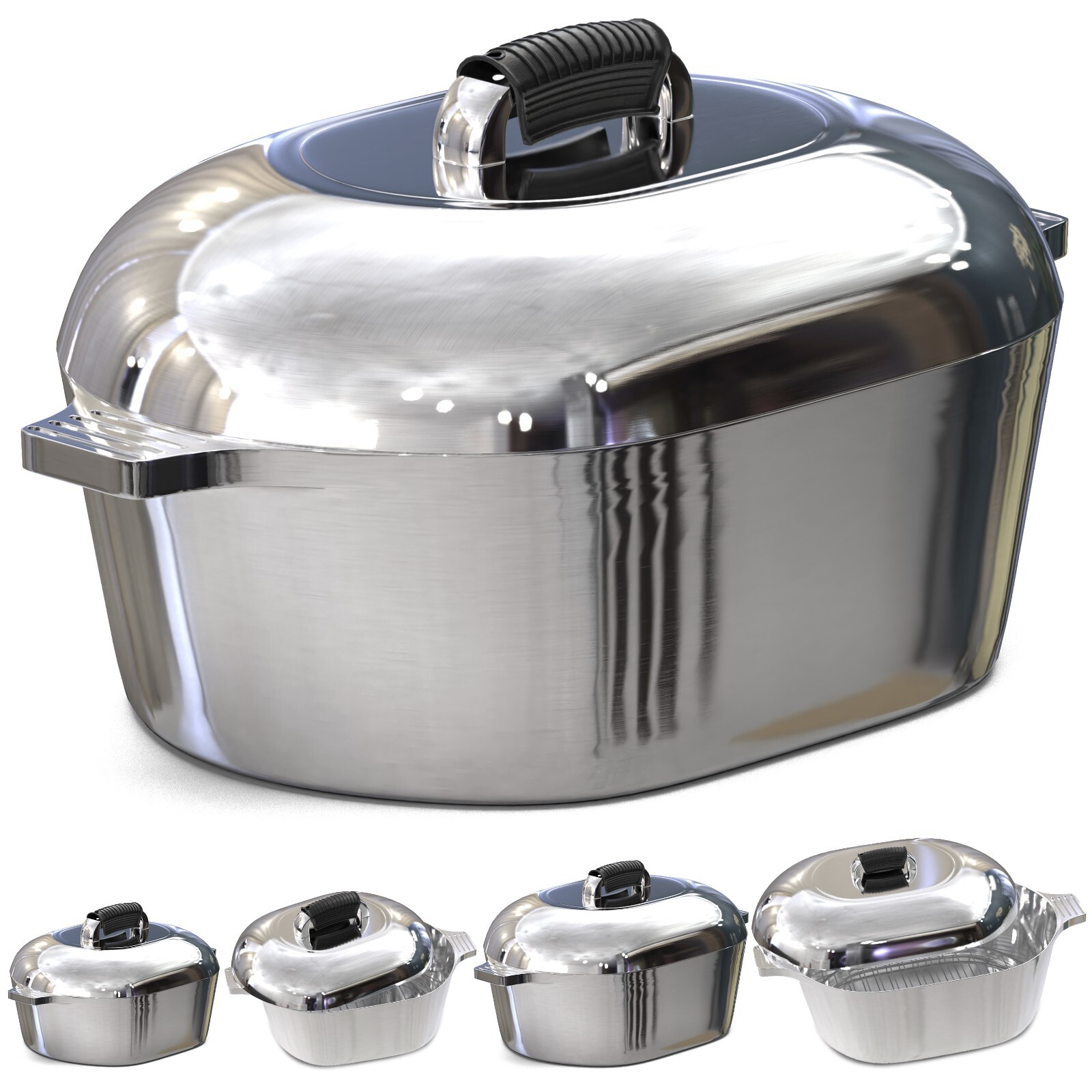 MAGNAWARE Quality Cast Aluminum Oval Dutch Oven – 5 QT 11″ *Like MAGNALITE*