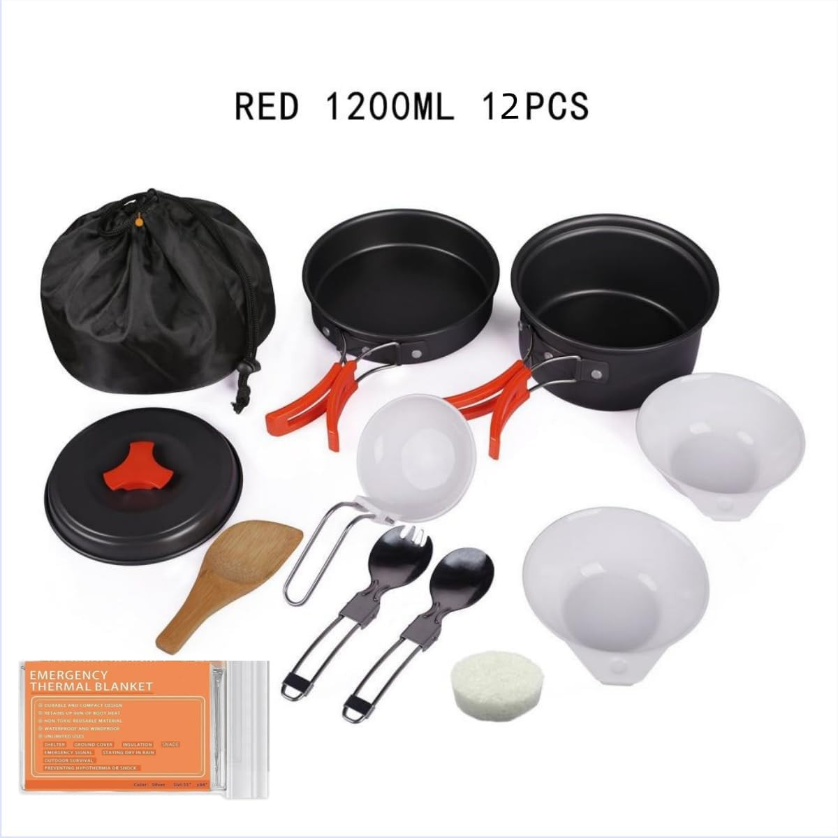 Voyage Living 12 PCS Lightweight Camping Cookware Set – Non-Stick Pots, Pans & U