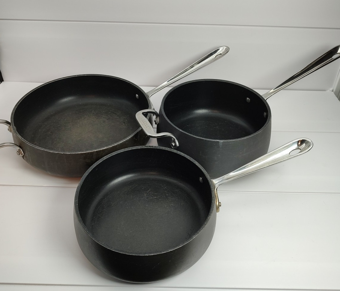 All-Clad Metalcrafters Non Stick Pans Set Of 3 2.5QT, 3.5QT and 4QT
