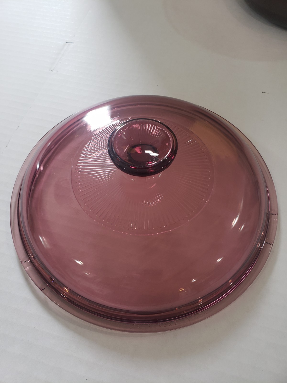 Corning Visions Cranberry 2.5L Saucepan Pot w/ Glass Lid, USA Vintage Cookware