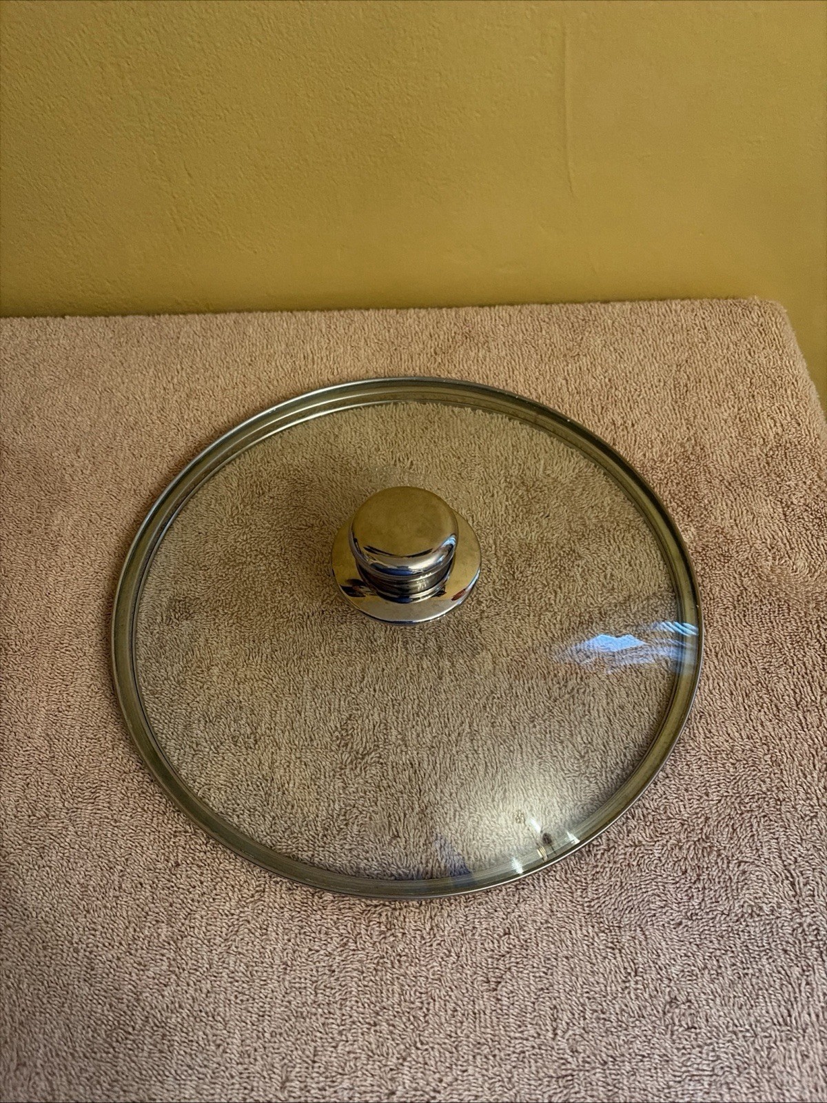 Glass Replacement Lid Stainless Steel Rim 10″ Pot Or 6 Qt Crockpot Lid ONLY-