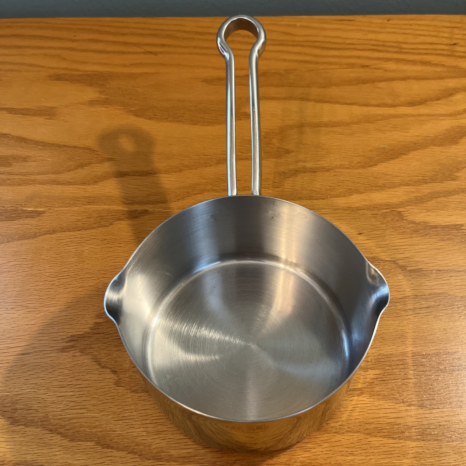 Revere Ware Pro Line Copper Core Stainless 1/2 Qt Double Spout Saucepan Pot 6744