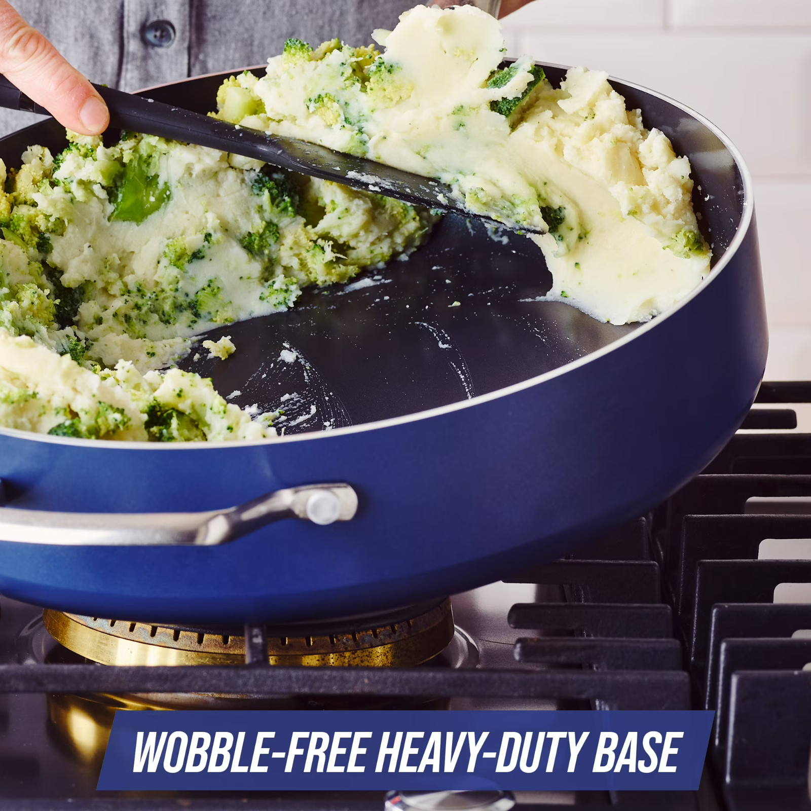 Blue Diamond 5QT Ceramic Nonstick Jumbo Sauté Pan with Lid – Toxin-Free
