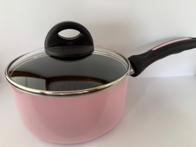 GoodCook 2Qt SaucePan w/ Lid – Nonstick – Stay-cool Handle – Pink