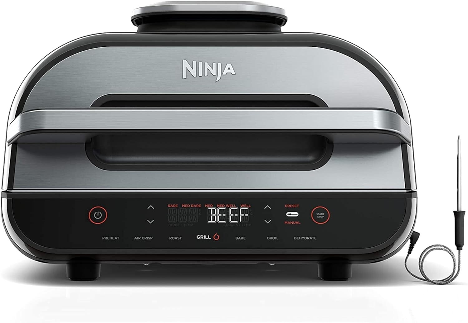 Ninja FG551 Foodi Smart XL 6-in-1 Indoor Grill with Roast, Bake, Broil, Air Fry