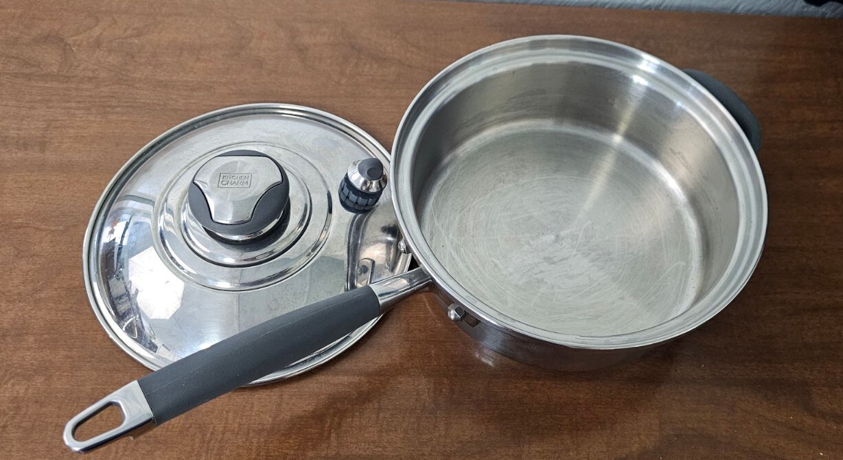 Kitchen Charm Royal Prestige T304 Surgical Stainless Steel 8″ Sauce Pan W/Lid