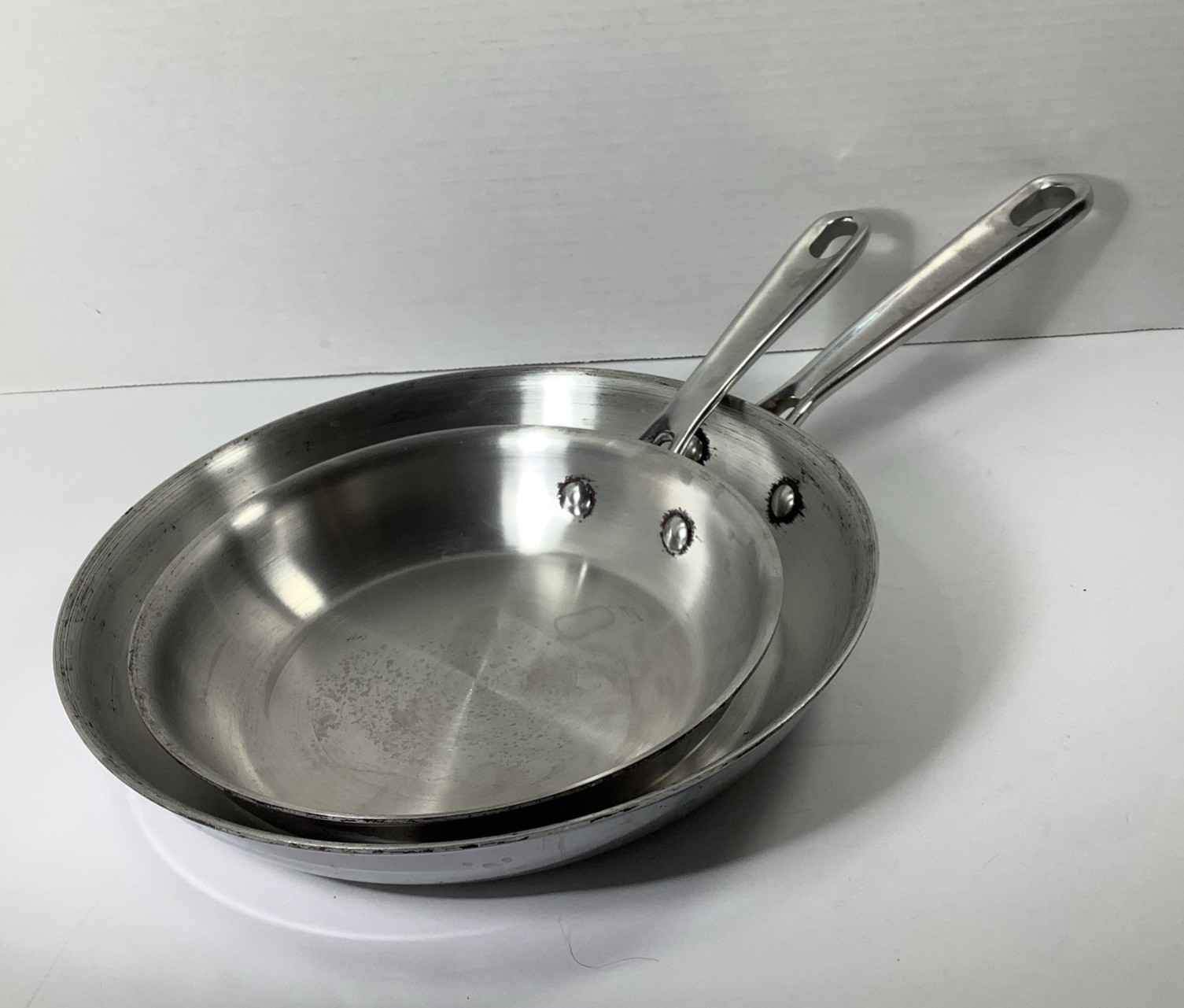 Emeril Pro-Clad Tri-Ply Stainless Steel 8in 10in Fry Pan Saute Omelet Skillet