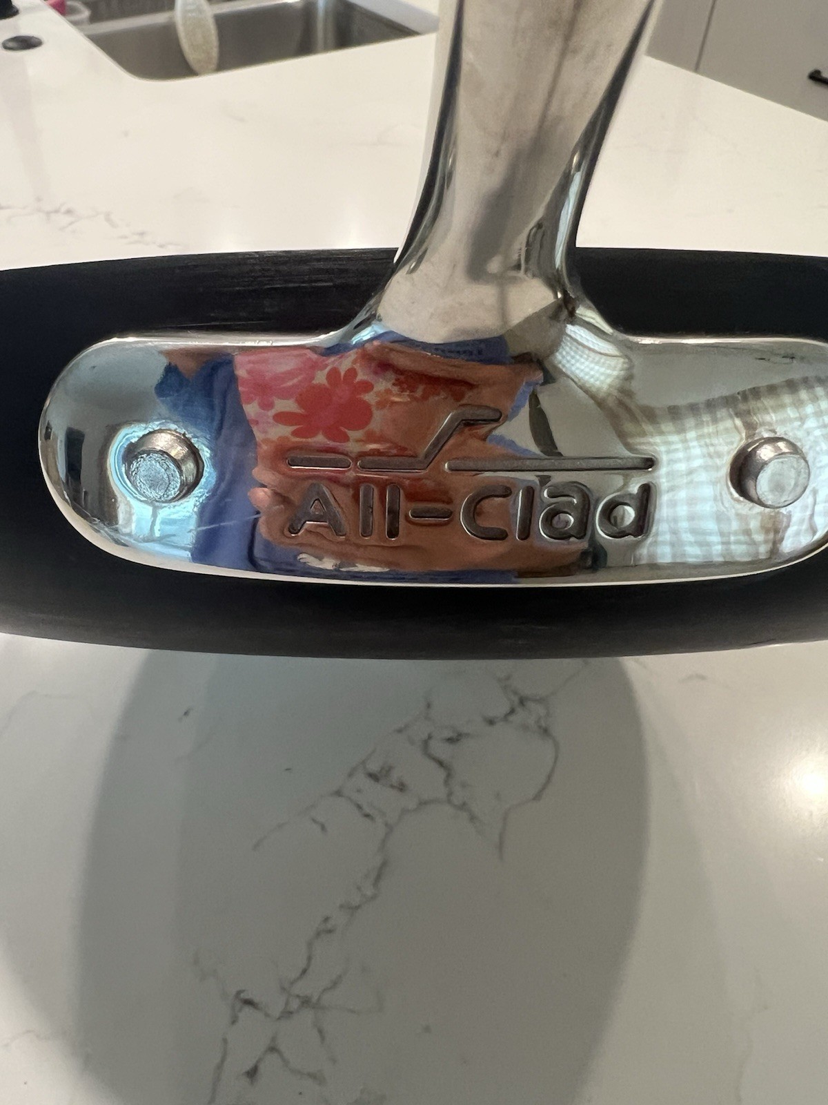 All Clad Nonstick Hard Anodized Stainless 12” Open Pan Skillet Helper Handle