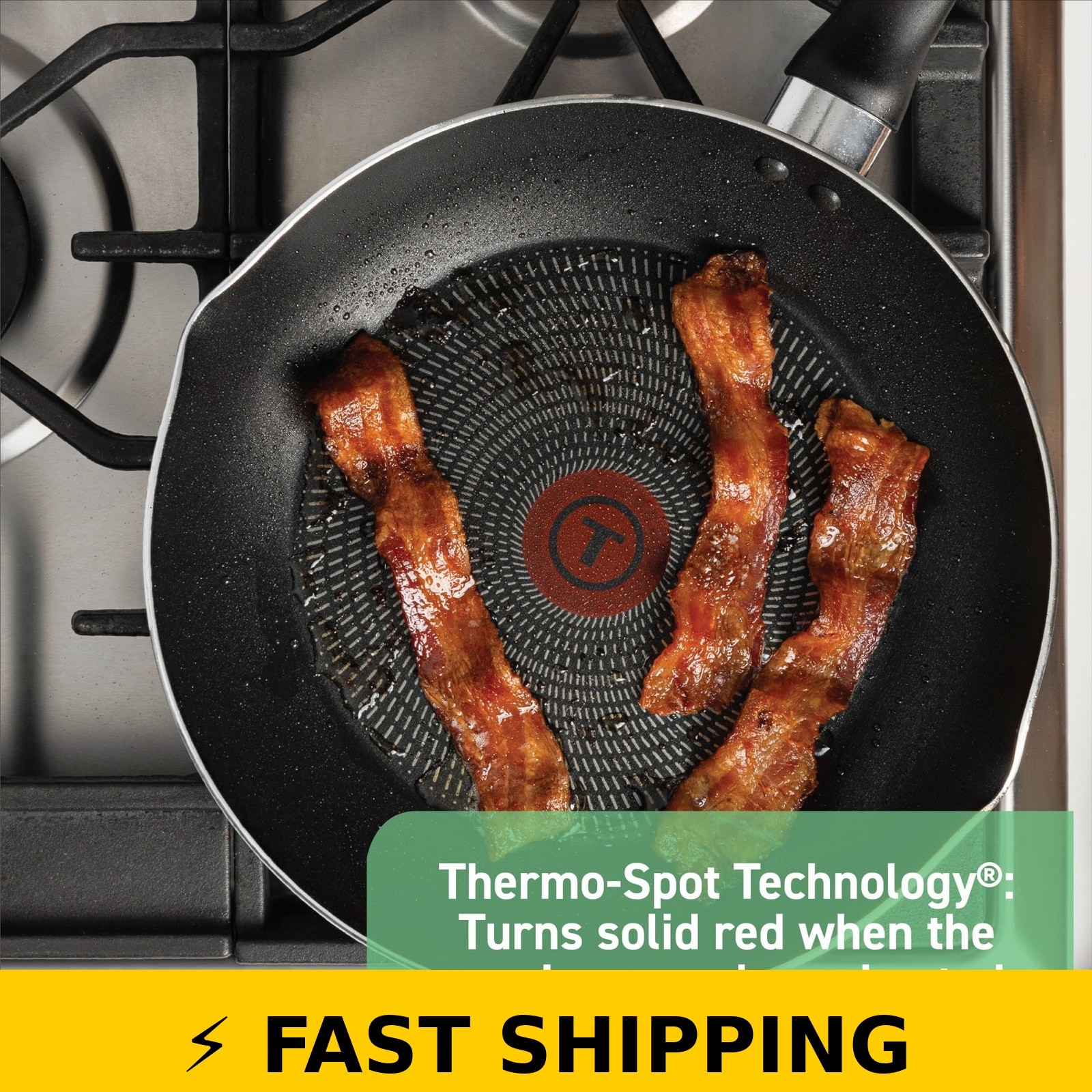 T-fal Easy Care Nonstick Cookware Set, 12 Pieces, Grey