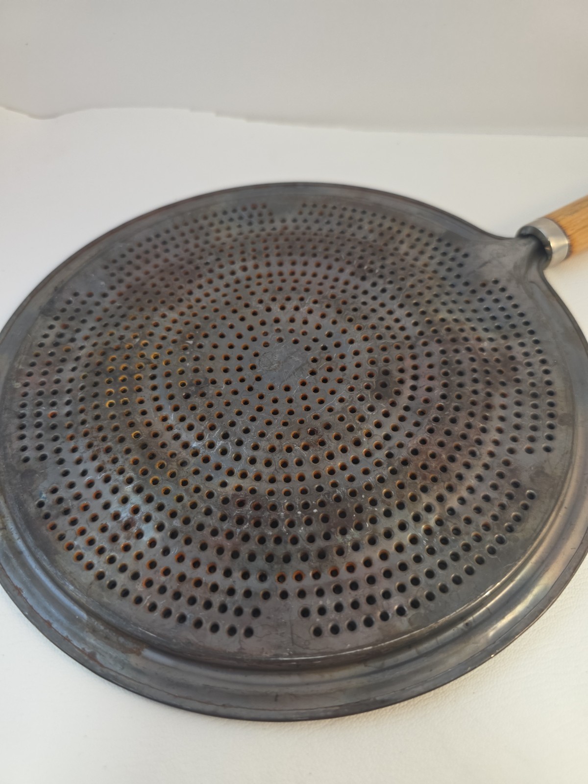Vintage Simmer Ring Heat Diffuser Wood Handle Gas Electric Slow Cook Ring
