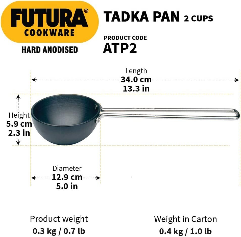 Hawkins Futura Hard Anodized 2-Cup Tadka Pan ATP2