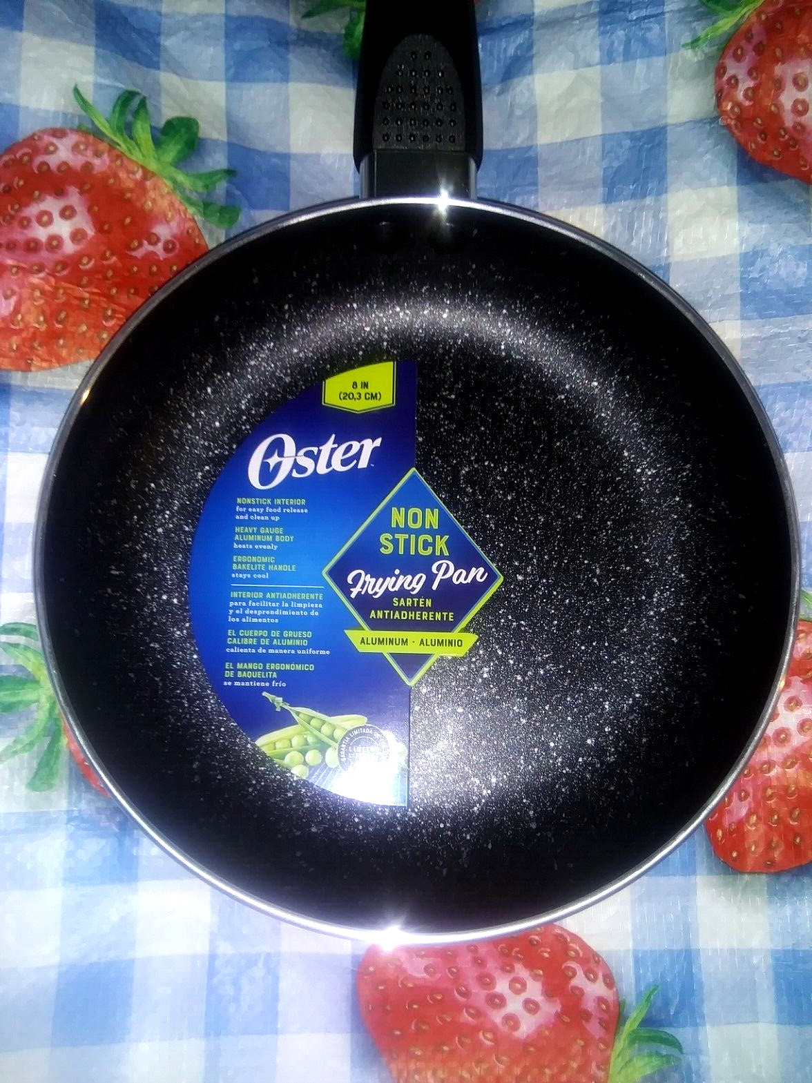 Shiny Race Car RED OSTER 8″ FRYING PAN Speckled Nonstick Handle Chef Gift NWT