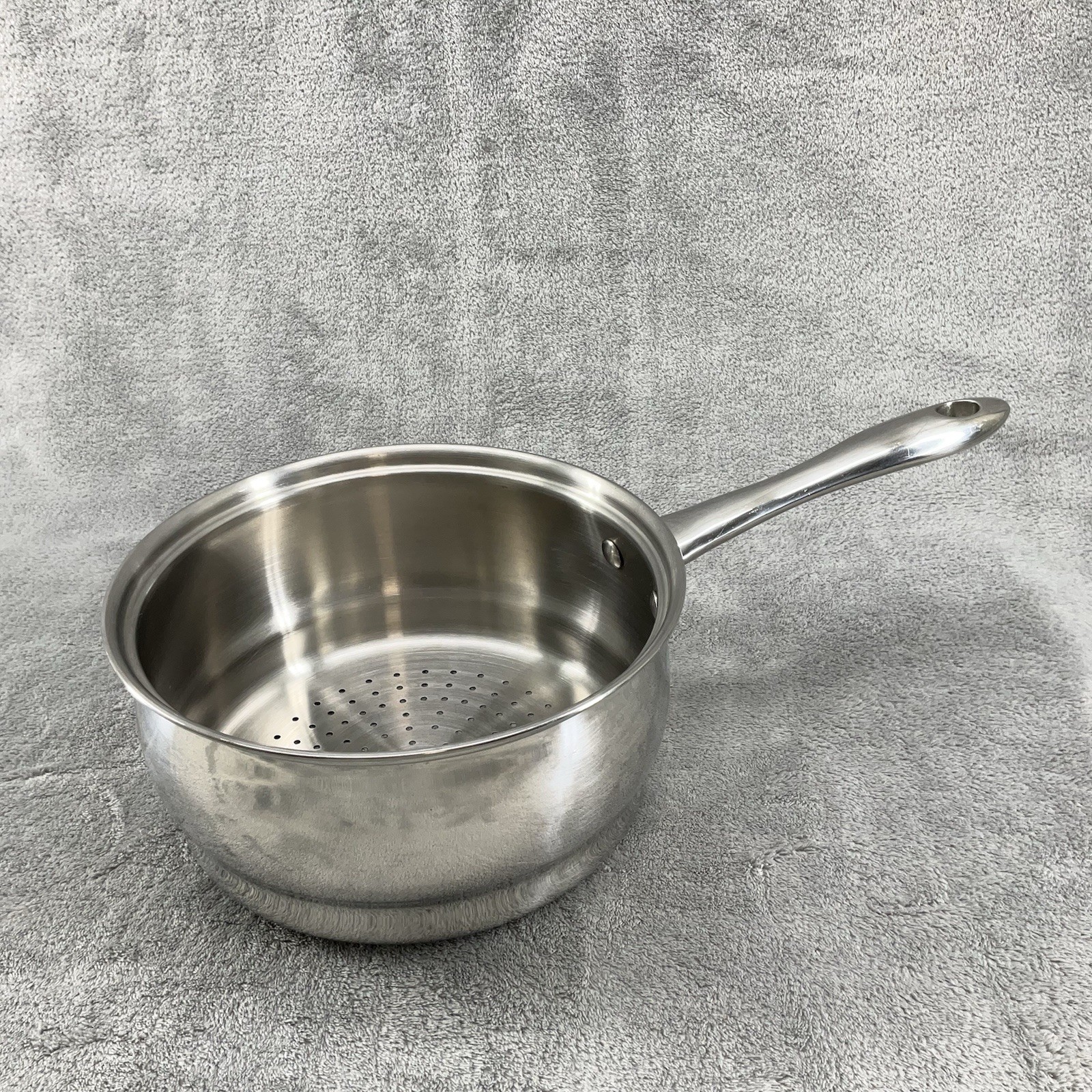 Belgique Classique Steamer Strainer Pot 4 Qt Double Boiler Long Handle No Lid