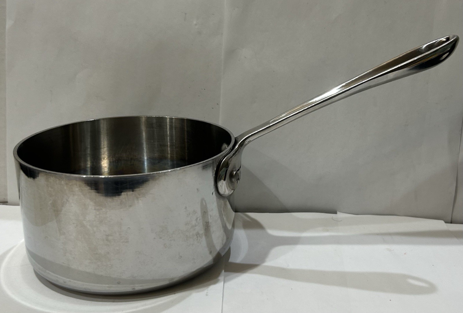 ALL CLAD POT NO LID 6” DIAMETER 3.5” TALL SAUCEPAN POT