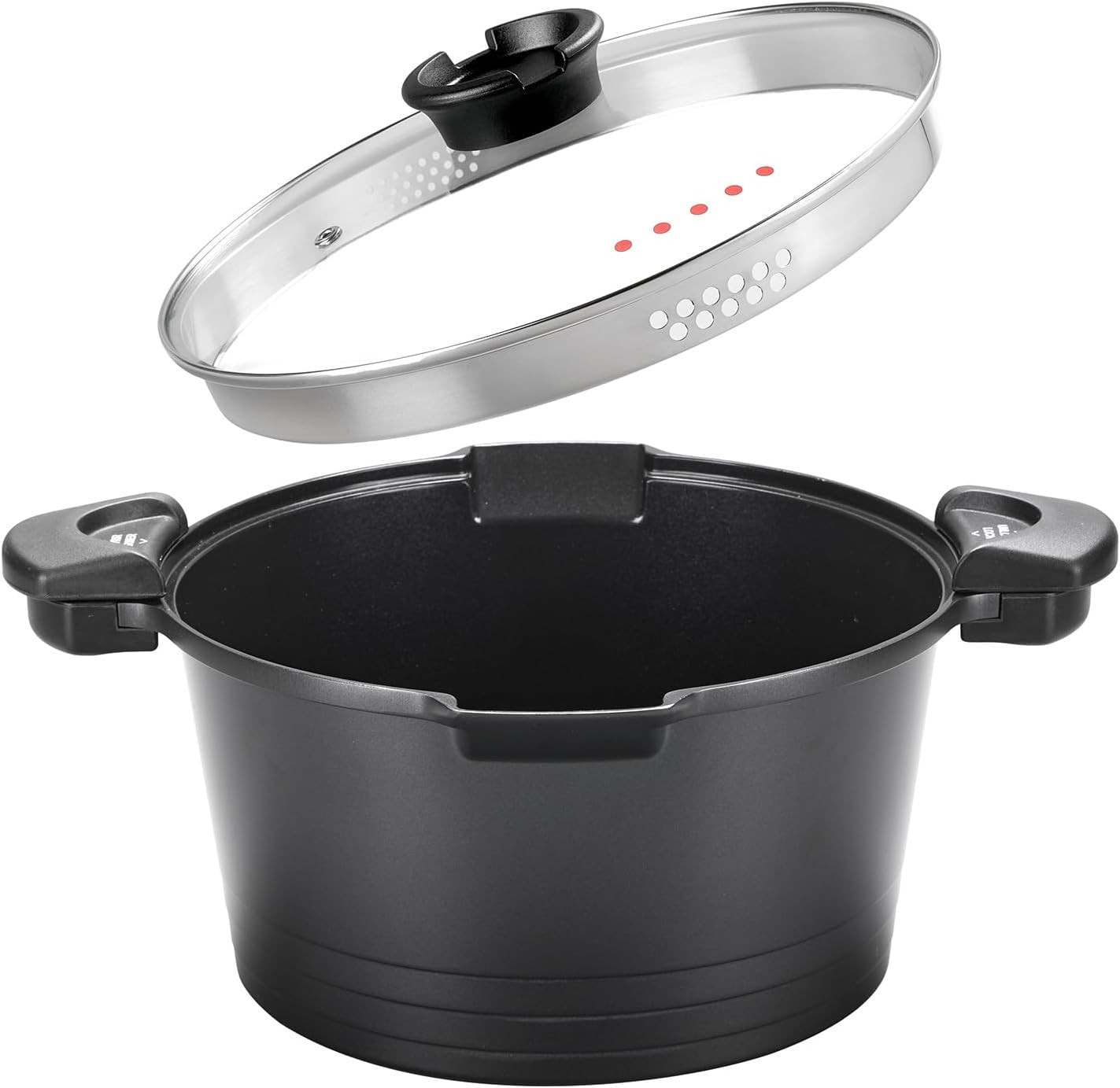 8.5Qt Nonstick Pasta Pot with Strainer Lid & Tempered Glass, Dishwasher Safe