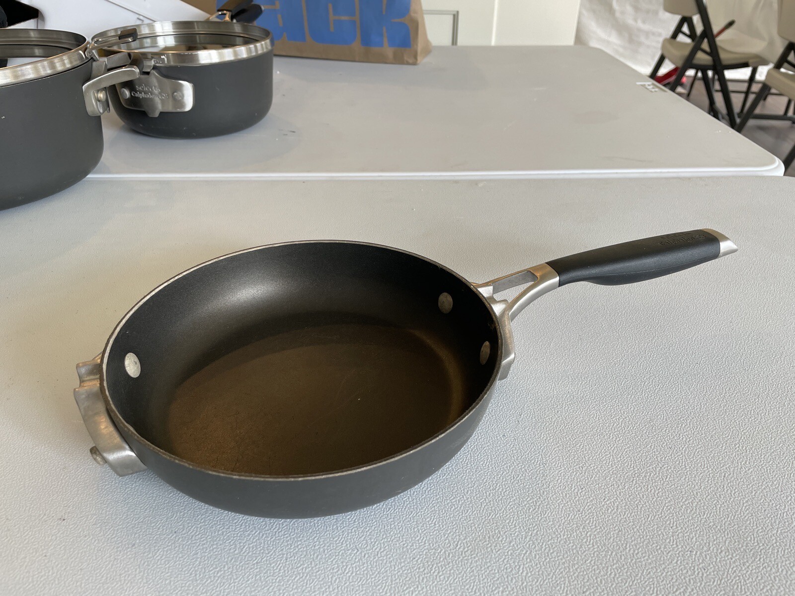 Select by Calphalon Nonstick Frying Skillet Pan 8 inch, 2.5 Qt Pot & 1 Lid Black