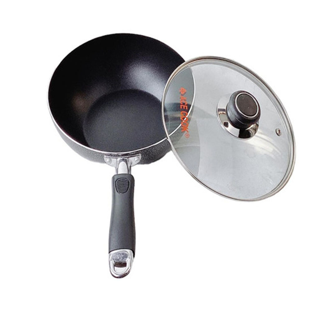 11″/28cm Nonstick Wok Frying Pan Saute Pan with Lid , Non Toxic Deep Fry Pan