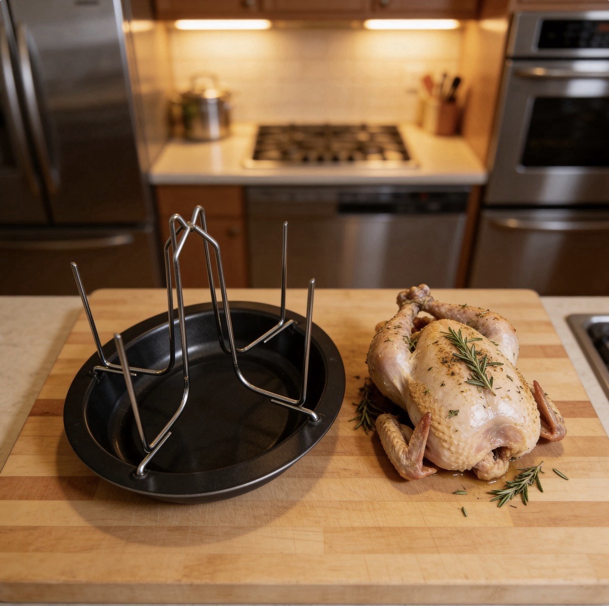 Gemco The Meal Times Multipurpose Vertical Poultry Roaster For Tender Chicken